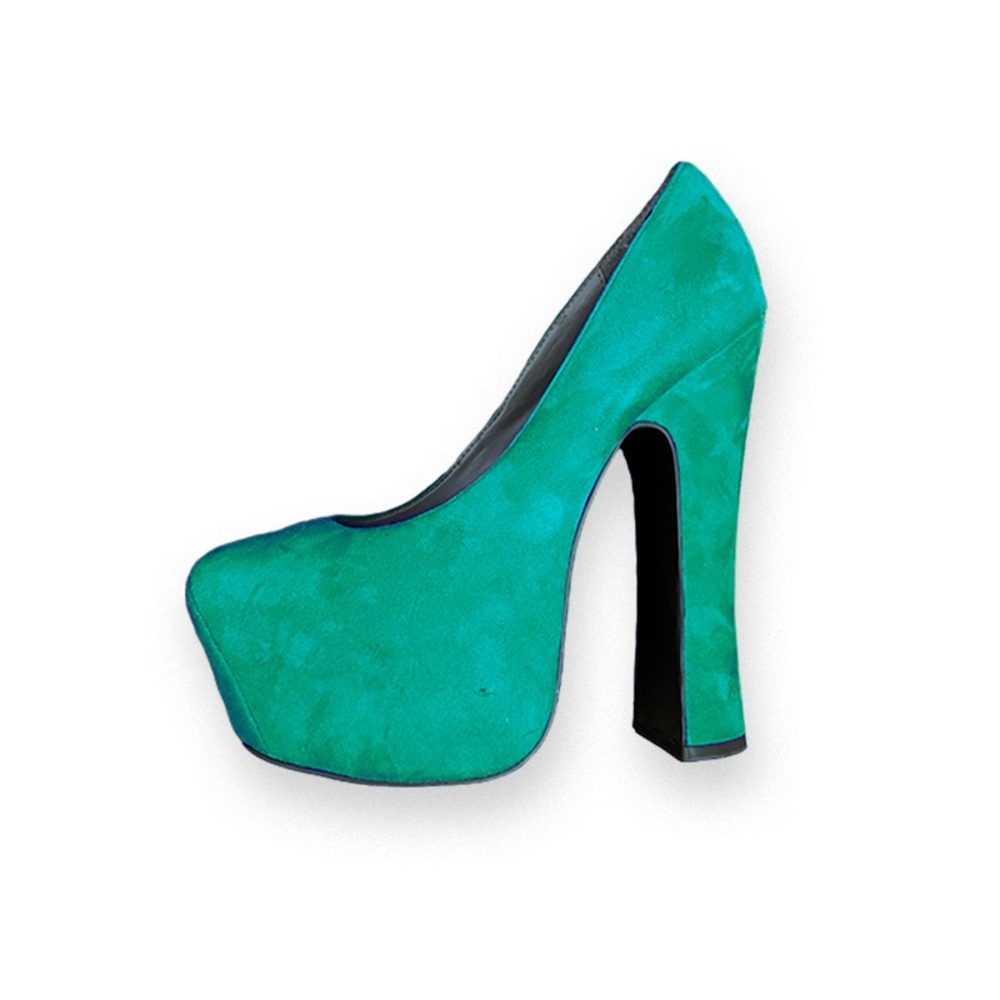 Teal Suede Dolce Vita (DV8) Platform Heels - Size 9